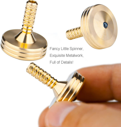 Settles DST-827 DjuiinoStar Premium Brass Spinning Top: Deeply Engraved Long Grip, Long Spin Time, Down Quickly