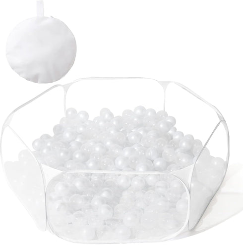 Kids Ball Pit Large Pop Up Play Tent for Toddlers, Indoor Outdoor Baby Playpen with Carry Tote, Balls Not Included