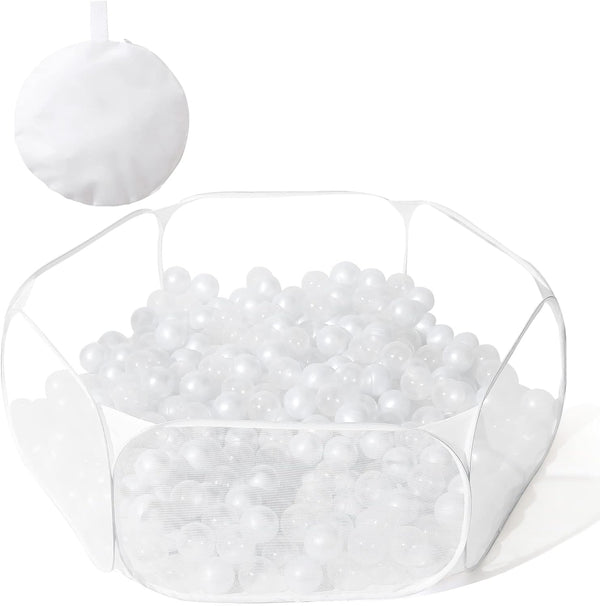 Kids Ball Pit Large Pop Up Play Tent for Toddlers, Indoor Outdoor Baby Playpen with Carry Tote, Balls Not Included