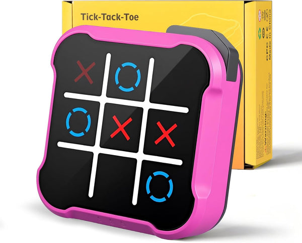 uimomn Tic Tac Toe Game, 4 in 1 Handheld Educational Game Machine, Electronic