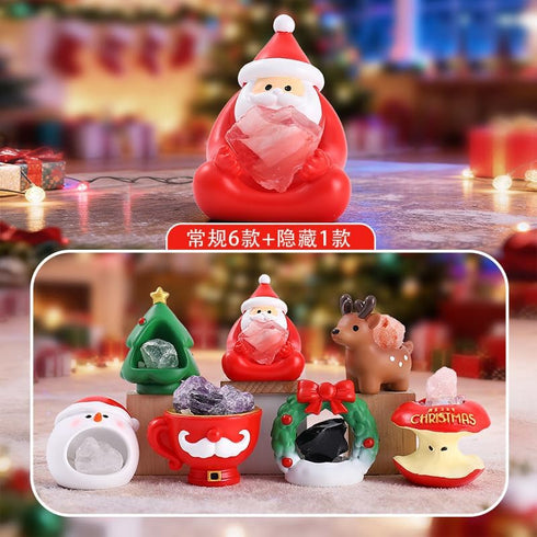 BONTOUJOUR Christmas-1 Surprise Box Figures Diamond Crystal Christmas Theme, Mystery Bag Random Design Action Figures