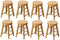 ERINGOGO 8 Pcs Dollhouse Stool - 1:12 Miniature Round Stool Dollhouse Round Stool & Bar Counter Chair Ornament