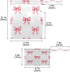 Haskirky 2 Pink Bows Ribbons Pcs Cloth Diaper Wet Dry Bags,Waterproof and Washable Bag for Travel Reusable Wet Bag