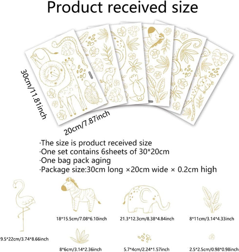 Jungle Animals Wall Decals, Jungle Theme Removable Wall StickerLion Cheetah Toucan Elephant GiraffeNursery Decor