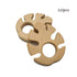 10pcs Teething Toys for Babies, Natural Wooden Leaf Teething Rings, Baby Teether Chew Toys for Infant Toddler Pain