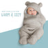 BlueMello Ultra-Soft Plush Swaddle Blanket for Infants 0-6 Months, Grey Receiving Wrap, Ideal Newborn Gift