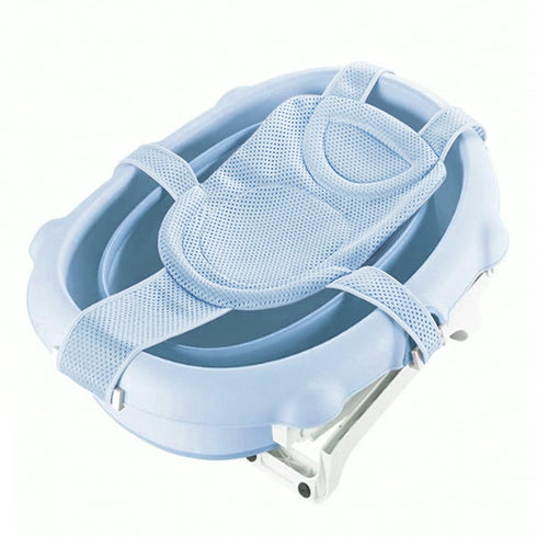 Universal Baby Bath Seat Support Net with Soft Headrest, Breathable Mesh for 0-18 Months Infant