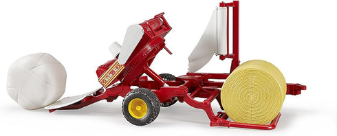 02122 Bruder Bale Wrapper with Yellow and White Bales (Color May Vary)
