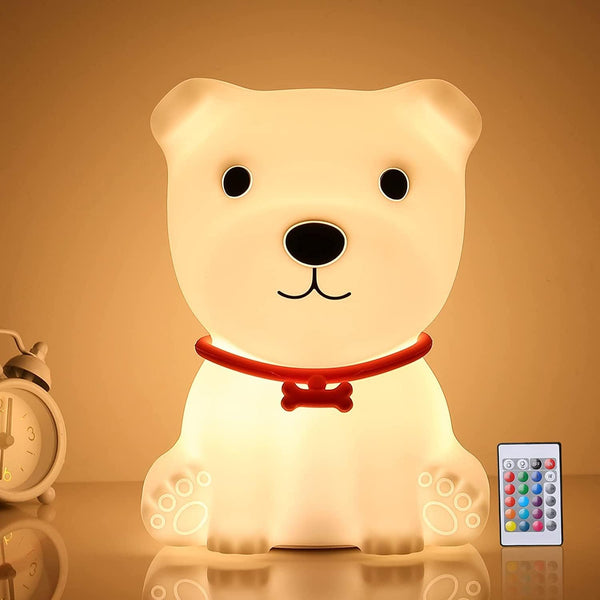 Tremdwoto Dog Night Light for Kids,Cute Colorful Night Light with Remote Baby