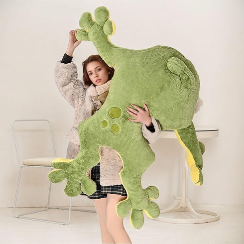 Huniupore (47.2in) Large Frog Stuffed Animal Green Frog Plush Toy Frog Plushies Hugging Pillow Gift for Boys Girls
