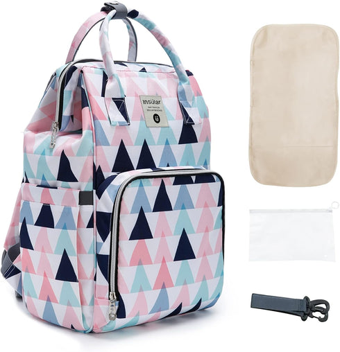 SONARIN Stylish Multifunctional Diaper Bag Backpack,Travel Nappy Changing Bag Mommy Bag with Changing