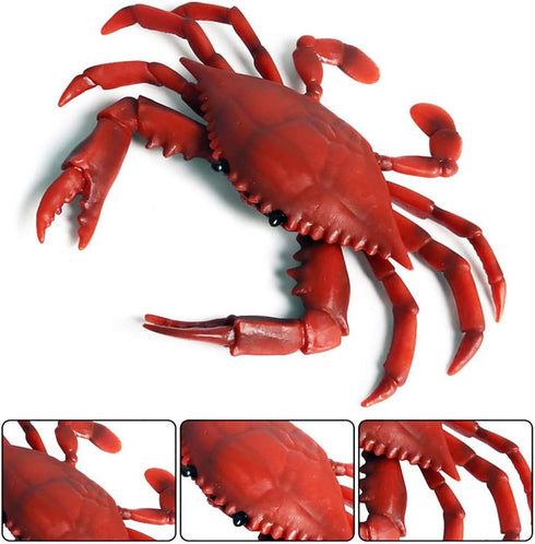 Realistic Crab Marine Animal Model Toys, 2 Pcs Simulated Sea Life Animals Figurine Collection for Science Educational