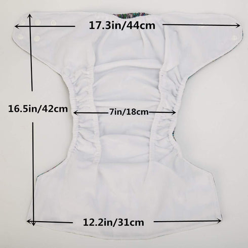 Sigzagor 2 7 to Years Old Junior Big Cloth Diaper Pocket Reusable Washable Baby Toddler (Dot Fox)