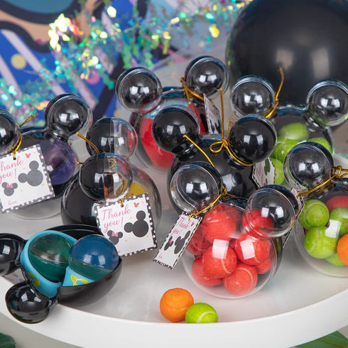 fozi cozi 8 Pack Mickey Themed Mouse Party Favors for Kids 4-8 - Black Mouse Birthday Party Supplies, Candy Box Bags,