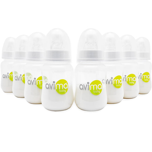 Avima 4 oz Anti Colic Baby Bottle Set - Slow Flow Nipples