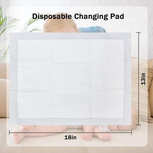 FORYEE 17 13 Inches (25 Pack) Disposable Changing Pad Liners for Baby x Waterproof Underpads Soft Non-Woven Fabric