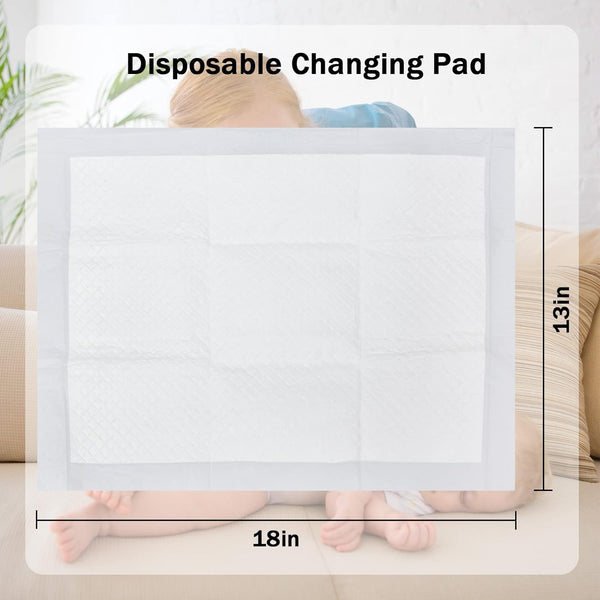 FORYEE 17 13 Inches (25 Pack) Disposable Changing Pad Liners for Baby x Waterproof Underpads Soft Non-Woven Fabric