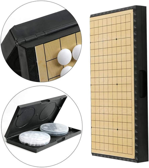 11 Inch Go Game Set - Magnetic Travel Board Game with Plastic Pieces for Classic Strategy Fun