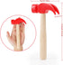 Hammer Hammers Wooden Toys Simulation Maintenance Tools Educational Toys for Kids Birthday Party Games Supplies (Red)
