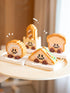 Jollcnoia Set Pretzel Happy Bread Series Food Cute Series Toy Mini Bricks Micro Building Kit Toys Desktop Ornaments