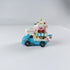 Jollcnoia Set Dessert Bakery Truck Mini Gourmet Travel RV Car Micro Building Toy Little Cute Truck Mobile Van Stand Fun