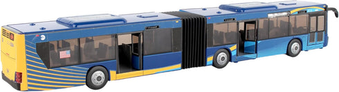 Daron MTA New York City Bus - 16" Articulated Toy Bus, Blue and Brown