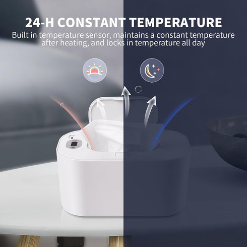 Hebafri 5 Baby Wipe Warmer and Baby Wet Wipes Dispenser, Modes of Temperature Heating Control Portable Diaper Wipes