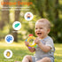 SLUQQHDU 0-6 6-12 Baby Teether Rattle Toy,Babies Teething Rings Toys for Months,Chicken Shape Textured Silicone Chew