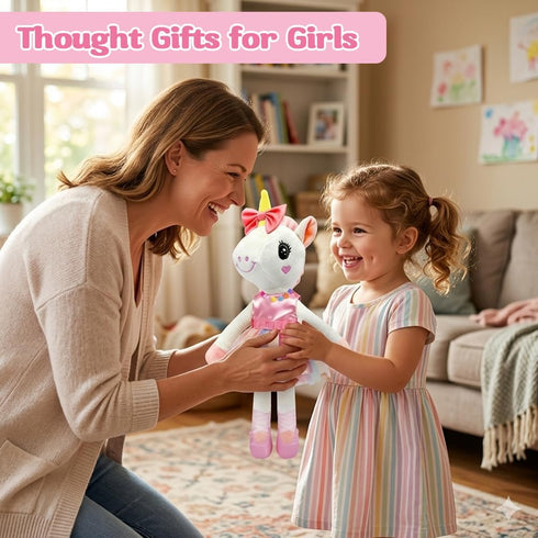 BOLZRA 4-6, Playset, 3 Set Ballerina Unicorn Toys for Girls Age Unicorn Stuffed Animal Dolls Ballet Princess Dress Up