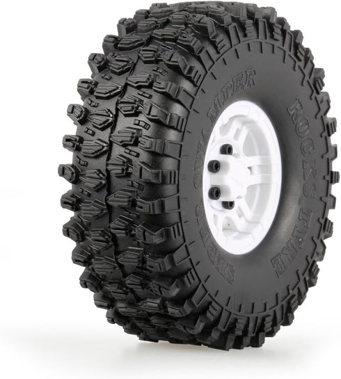 Goolsky 4Pcs AUSTAR AX-5020C 1.9 Inch 120mm Tires with Hub for 1/10 Traxxas Redcat SCX10 AXIAL RC4WD TF2