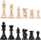 Amerous Chess Pieces, Chessmen with 3.75” King Height, Figurine Chess Pawns for Chess Board Game - Pieces Only