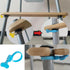 HANH High Chair Footrest, Non-Slip Natural Bamboo Wooden Footrest for IKEA Antilop High Chairs, Adjustable