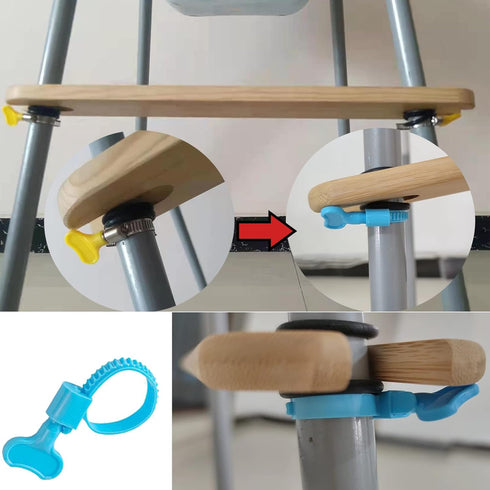 Footrest for Baby Highchair, Adjustable Non-Slip Natural Bamboo Wooden Footrest for IKEA Antilop High Chair