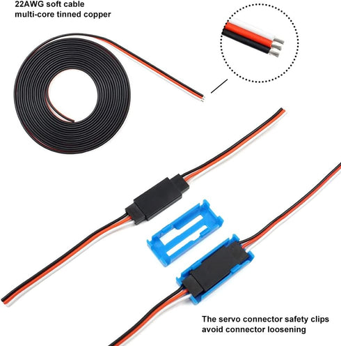 55 Sets Servo Plug Male Female Connector Crimp Pin Cable Kit with Crimping Tool for JST SYP Futaba Hitec Spektrum RC