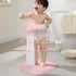 funrautz 6-36 Foldable Shower Stand, Adjustable Infant Bath Support with Armrest and Shower Head Holder, Portable Baby