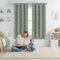 NICETOWN Sage Green Nursery Blackout Curtains with Star Hollow Out for Girls