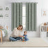 NICETOWN Sage Green Nursery Blackout Curtains with Star Hollow Out for Girls
