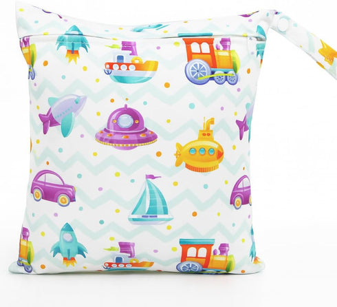 FANALALA Waterproof Wet Dry Bag, Reusable Diaper Pouch with Zipper, Machine Washable Travel