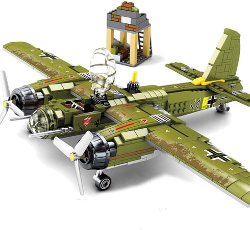 General Jim's WW2 Military Iron Empire Building Blocks, Air Bomber JU88, World War 2 Aircraft Set