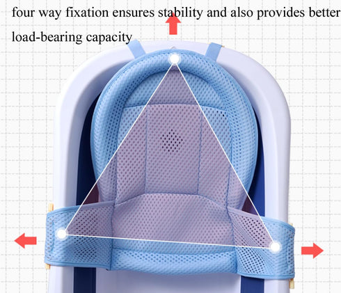 Adjustable Universal Baby Bath Support, Non-Slip Infant Bathtub Shower Net, Quick Drying Bath Sling for Toddler