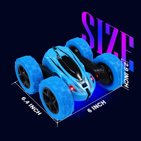2PACK 2.4Ghz Vehicle,360 4WD 4 Lumiparty RC Stunt Car Remote Control Car for Kids, High Speed Rock Crawler Rotating Off