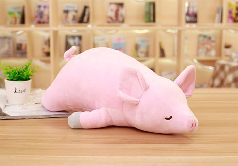 Stuffed Plush Pig Animal Toy, 20 Inches Pink Piggy Plushie, Super Soft Cuddly Pillow for Kids Room Decor