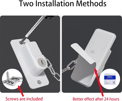 3 Pack Adjustable Child Safety Locks with Keys for Fridge, Door, Drawers, Toilet, and Cabinet (White)