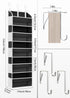 2 Pack Over The Door Storage Organizer with 5 Pockets, 10 Mesh Side Pockets, 44 lbs Capacity for Bedroom, Bathroom,