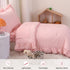 Set 4 Set Wowelife Pink Toddler Bedding for Girls Toddler Bedding Pieces Boho Tufted Comforter with Ruffles Design
