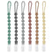 MINMUNJIU Silicone Pacifier Clips for Boys, 6 Pack One Piece Soft Flexible