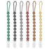 MINMUNJIU Silicone Pacifier Clips for Boys, 6 Pack One Piece Soft Flexible