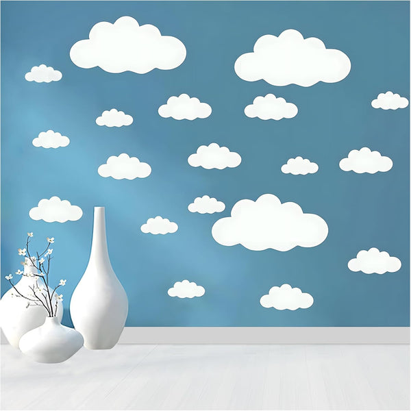 Big Clouds Wall Decals, Removable DIY Large Vinyl Sticker for Living Room Nursery Kids Bedroom Decor Home Art