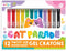 Ooly Cat Parade Gel Crayons Set of 12, Rainbow Color Crayons for Glass and Paper Surfaces, Easy to Clean