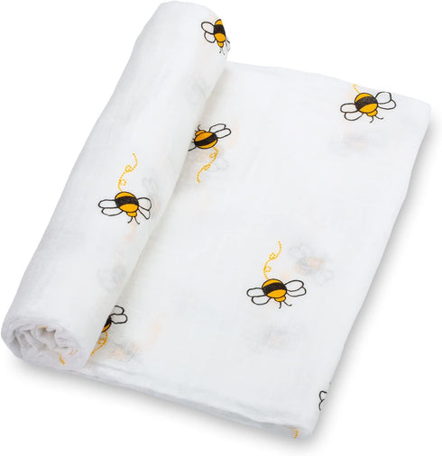 LollyBanks Baby Blanket, 100% Cotton Muslin Swaddle Blankets for Boys and Girls,